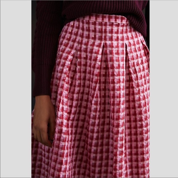NWT Anthropologie Eva Franco Textured Plaid Skirt - Picture 4 of 10